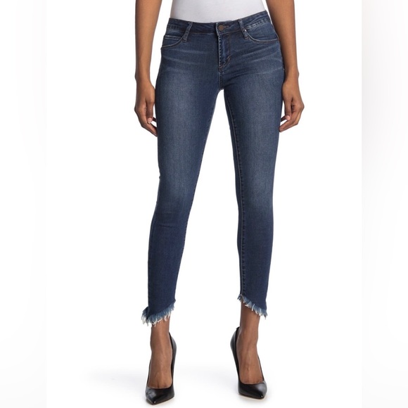 Articles Of Society Denim - NWOT Articles of Society Suzy Dark Wash Fray Hem Ankle Crop Skinny Jeans Size 25